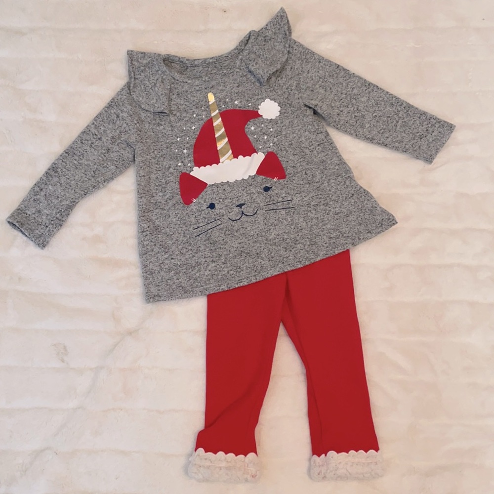 Cat & Jack Christmas Cat Outfit- 18 Months